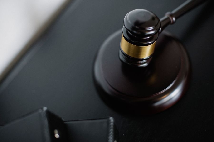 Wooden judge's gavel representing justice and legal authority